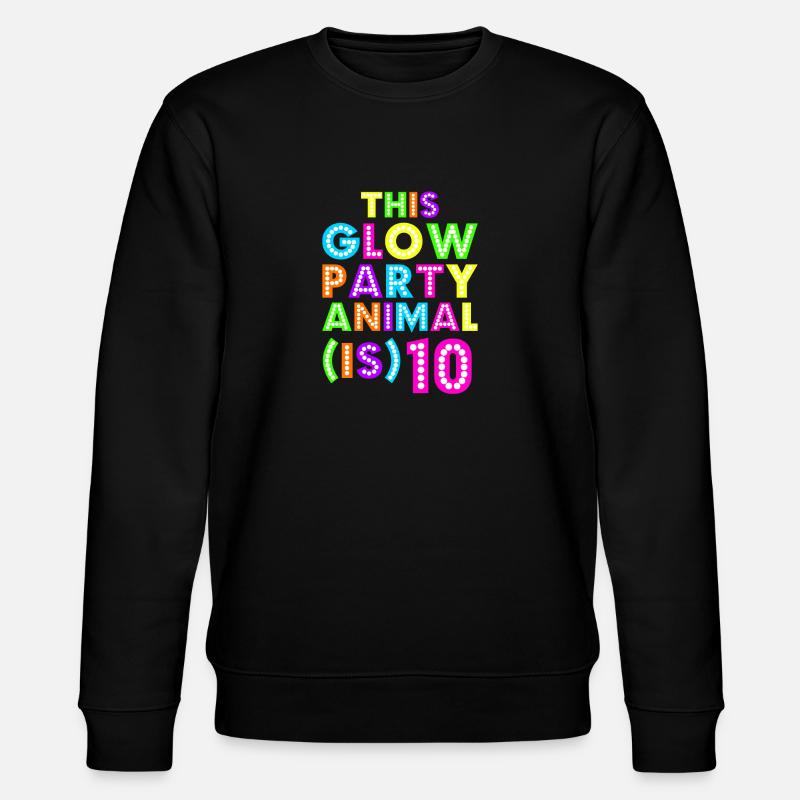 Glow Party Animal10 - Stanley/Stella Unisex Bio-Sweatshirt CHANGER - Schwarz