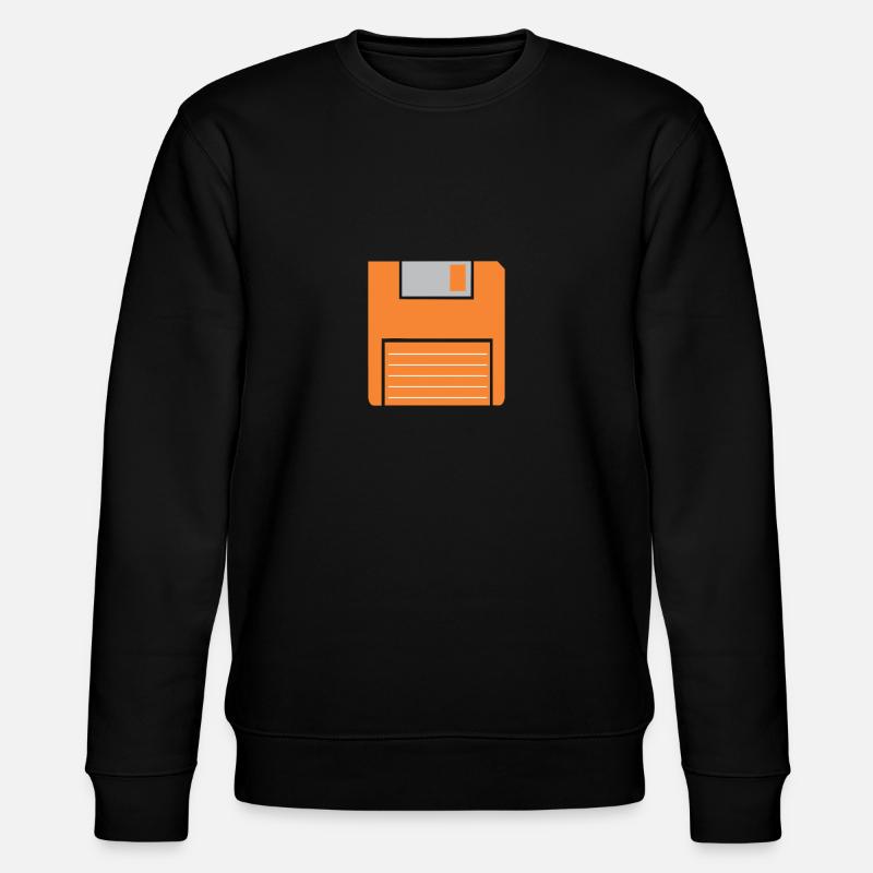 Retro diskette - Stanley/Stella CHANGER Unisex Organic Sweatshirt - black