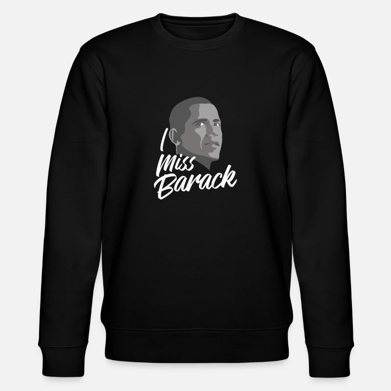 I Miss Barack - Stanley/Stella Unisex Bio-Sweatshirt CHANGER  - Schwarz