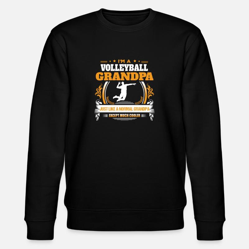 Volleyball-Großvater-Hemd-Geschenk-Idee - Stanley/Stella Unisex Bio-Sweatshirt CHANGER  - Schwarz
