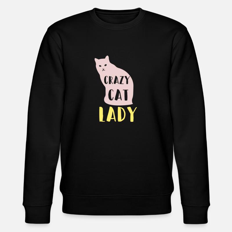 Crazy Cat Lady - Sweat bio CHANGER Stanley/Stella Unisexe - noir