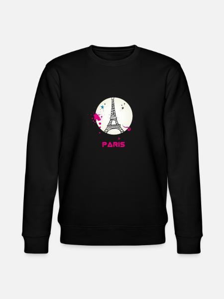 Pariisi Eiffel-torni sepustus rakkaus Fasion matkan turisti - Stanley/Stella CHANGER unisex luomu-collegepaita - musta