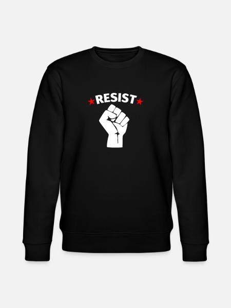 Widerstand Protest Resist - Stanley/Stella Unisex Bio-Sweatshirt CHANGER  - Schwarz