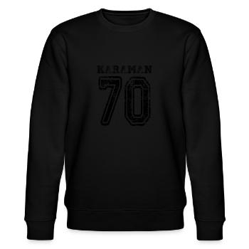 70 Karaman Türkisches Nummernschild als Geschenk - Stanley/Stella Unisex Bio-Sweatshirt CHANGER  - Schwarz - Vorne - Nik (191cm) & Marisol (170cm)