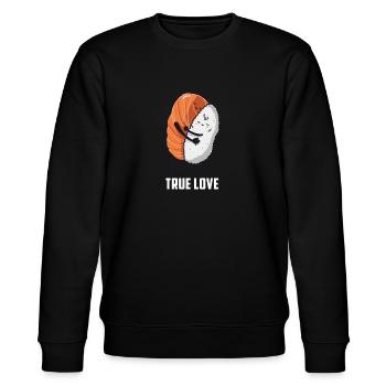 cadeau riz sushi anniversaire amour drôle - Sweat bio CHANGER Stanley/Stella Unisexe - noir - Devant - Nik (191cm) & Marisol (170cm)