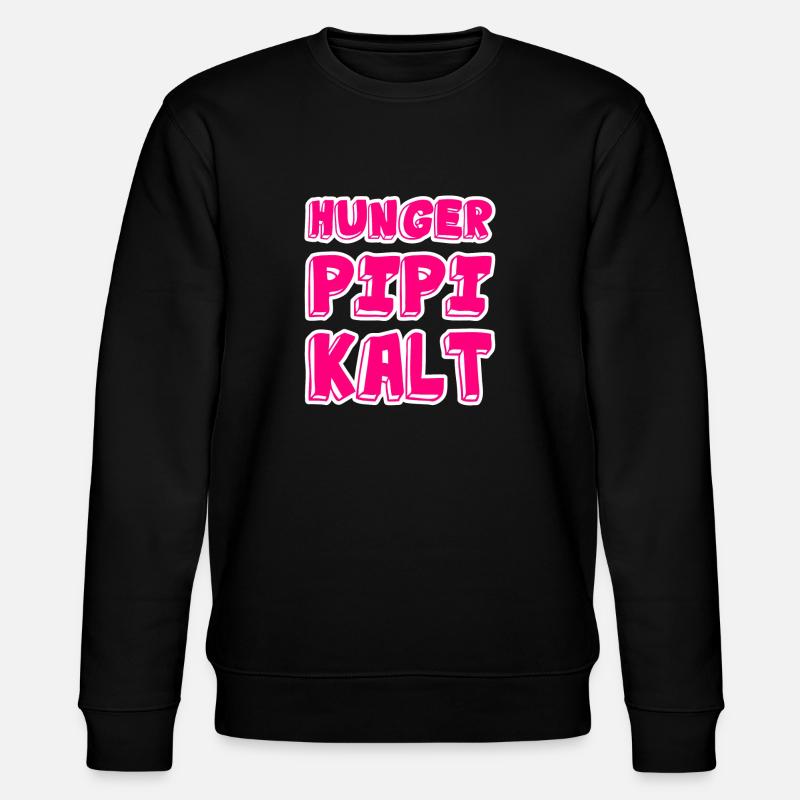 Hunger Pipi Kalt - Stanley/Stella Unisex Bio-Sweatshirt CHANGER  - Schwarz
