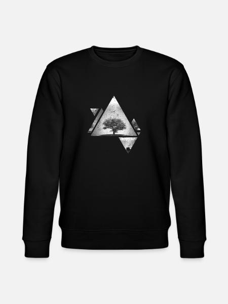 Hipster Dreieck Wald Baum Bäume Geschenk Wildnis - Stanley/Stella Unisex Bio-Sweatshirt CHANGER  - Schwarz