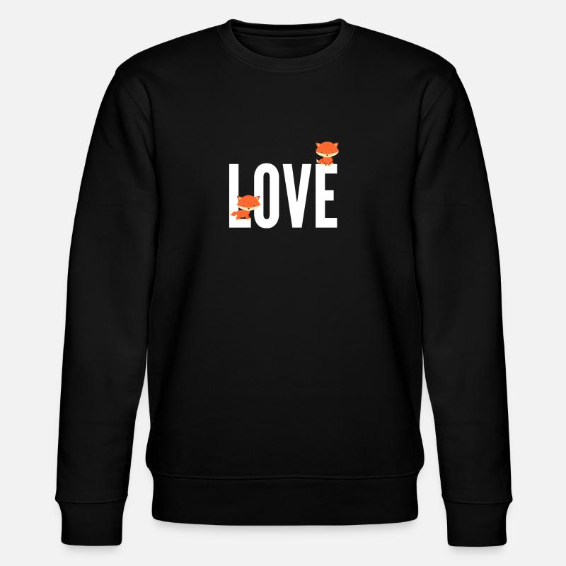 Fuchs Love Fox - Stanley/Stella Unisex Bio-Sweatshirt CHANGER  - Schwarz