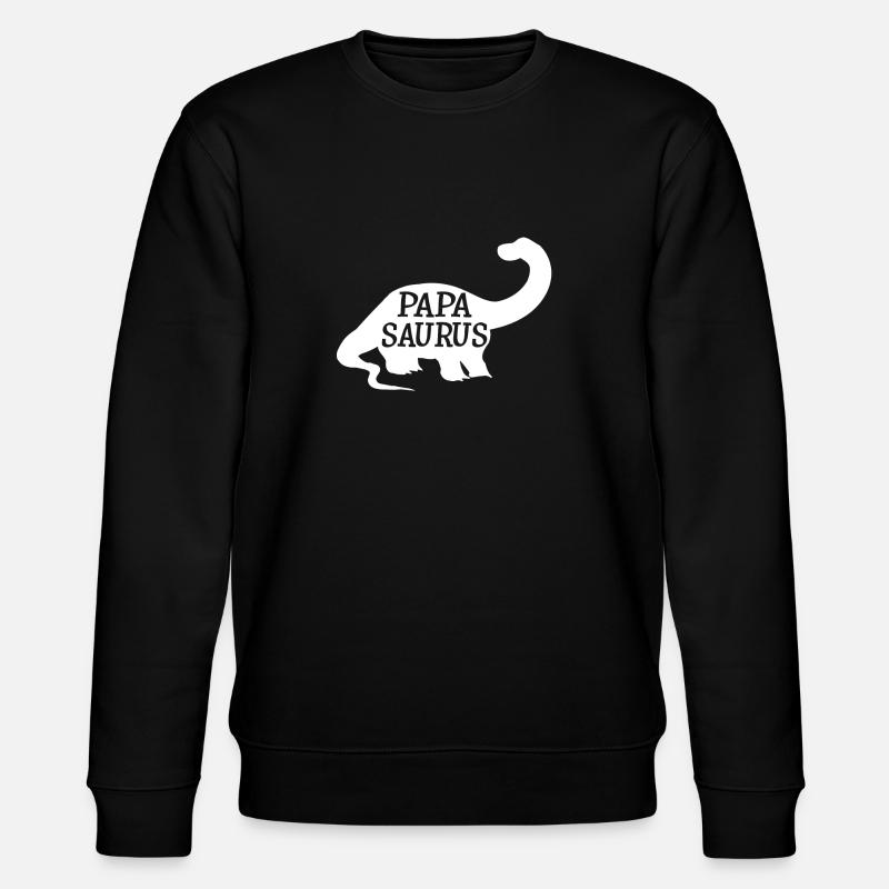 Papasaurus - Stanley/Stella CHANGER Unisex Organic Sweatshirt - black