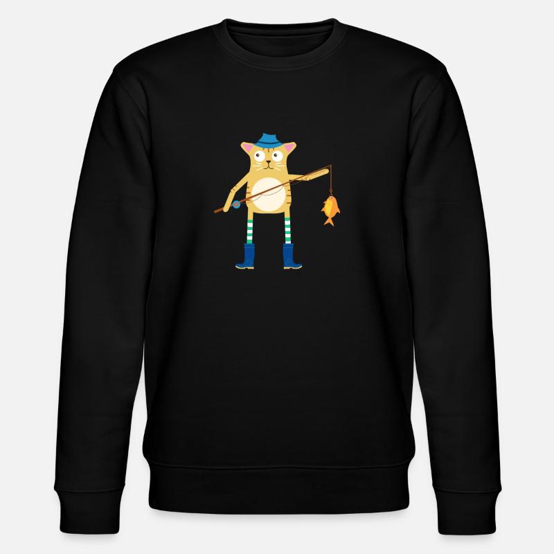 Katzenfischen - Stanley/Stella Unisex Bio-Sweatshirt CHANGER  - Schwarz
