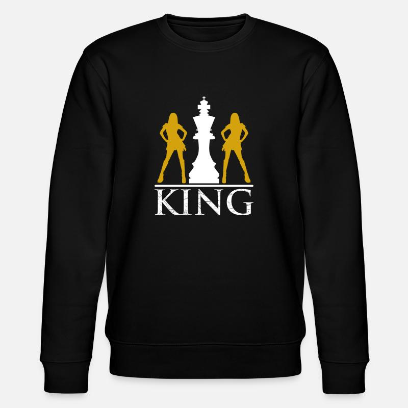 Der Schach König - Stanley/Stella Unisex Bio-Sweatshirt CHANGER  - Schwarz