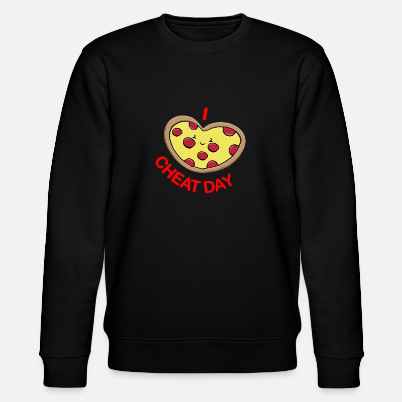 Cheat day pizza - Stanley/Stella CHANGER Unisex Organic Sweatshirt - black