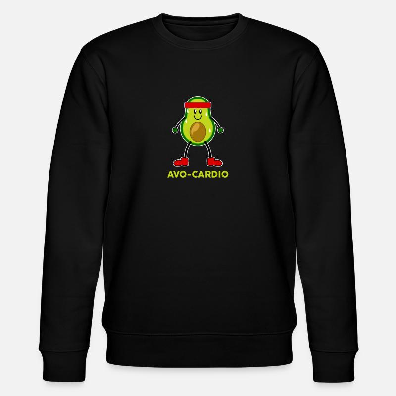 Avo Cardio Training Funny graphics - Stanley/Stella CHANGER Unisex Organic Sweatshirt - black