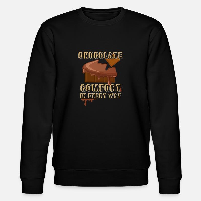 Chocolate - consolation - snacking - delicious - chocolate - Stanley/Stella CHANGER Unisex Organic Sweatshirt - black