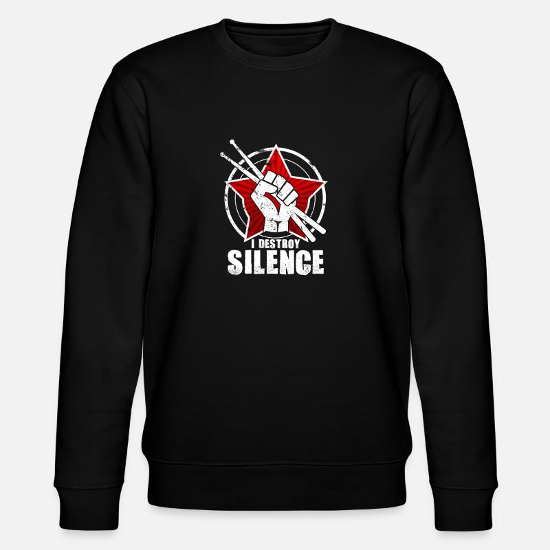 Drummer Schlagzeuger Schlagzeug Geschenk - Stanley/Stella Unisex Bio-Sweatshirt CHANGER  - Schwarz