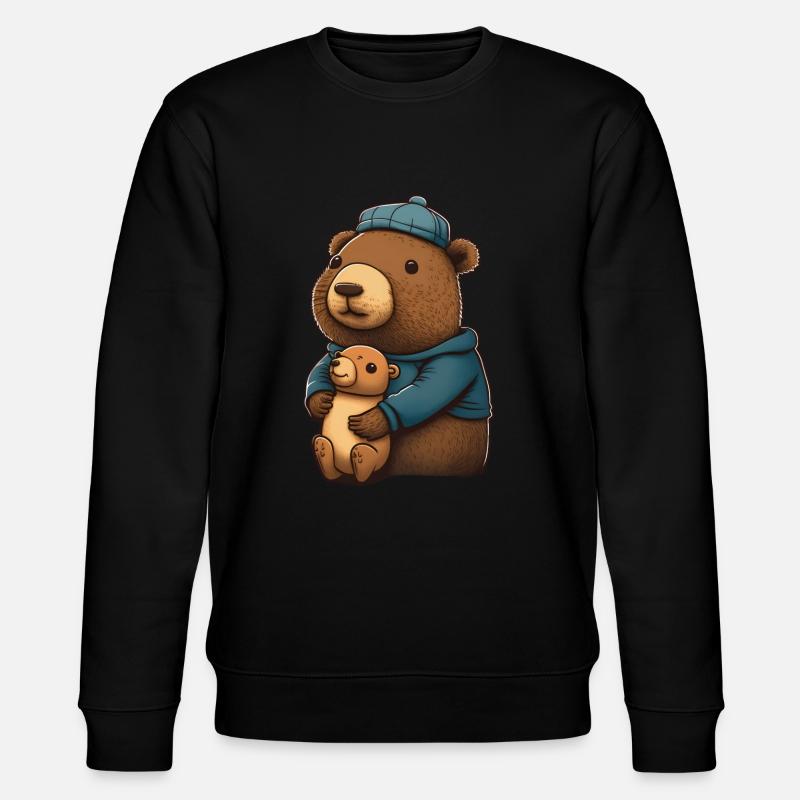 Capybara Kuscheln - Stanley/Stella Unisex Bio-Sweatshirt CHANGER  - Schwarz