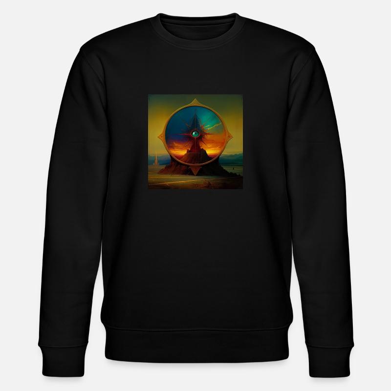 Surreal Compass - Stanley/Stella CHANGER Unisex Organic Sweatshirt - black
