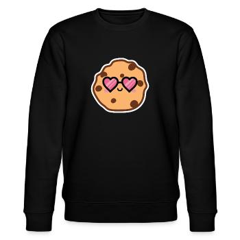 Cookie Gift Idea - Valentine's Day 2023 Gift - Stanley/Stella CHANGER Unisex Organic Sweatshirt - black - Front - Nik (191cm) & Marisol (170cm)