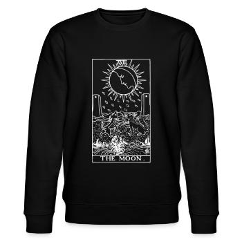 Moon Tarot Card Witch - Stanley/Stella Unisex Bio-Sweatshirt CHANGER  - Schwarz - Vorne - Nik (191cm) & Marisol (170cm)