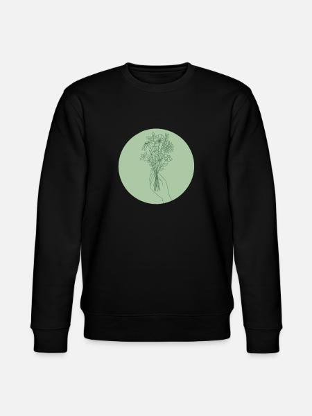 minimalistischer, ästhetischer Blumenstrauß - Stanley/Stella Unisex Bio-Sweatshirt CHANGER - Schwarz