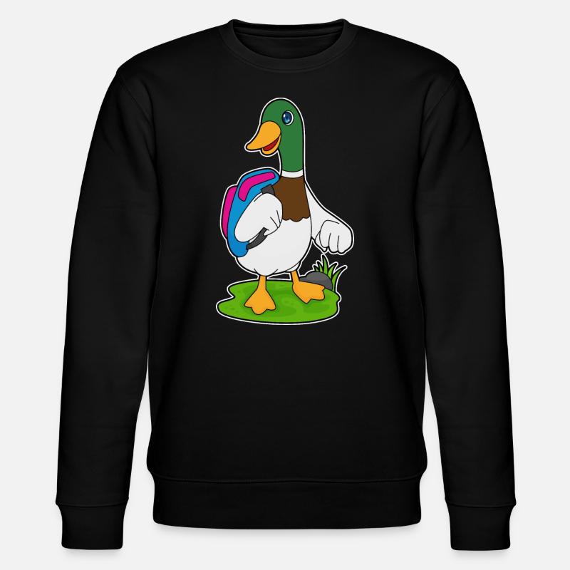 Duck Wanderer Backpack - Stanley/Stella CHANGER Unisex Organic Sweatshirt - black