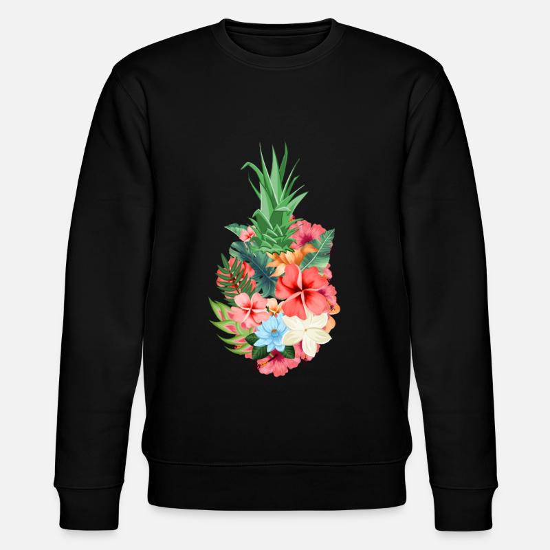 Ananas - Stanley/Stella Unisex Bio-Sweatshirt CHANGER - Schwarz