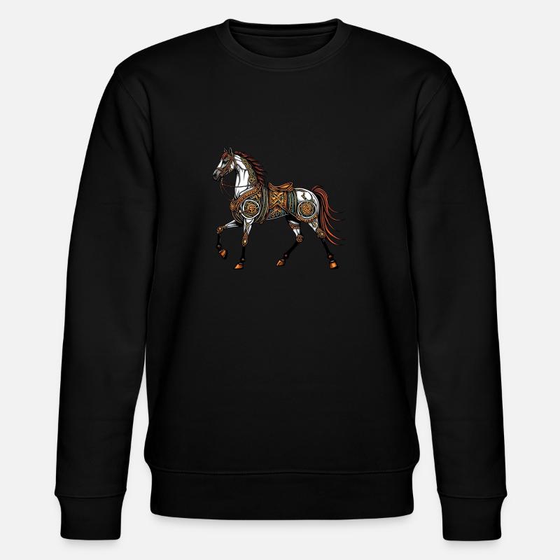 Steampunk-Pferd - Stanley/Stella Unisex Bio-Sweatshirt CHANGER  - Schwarz