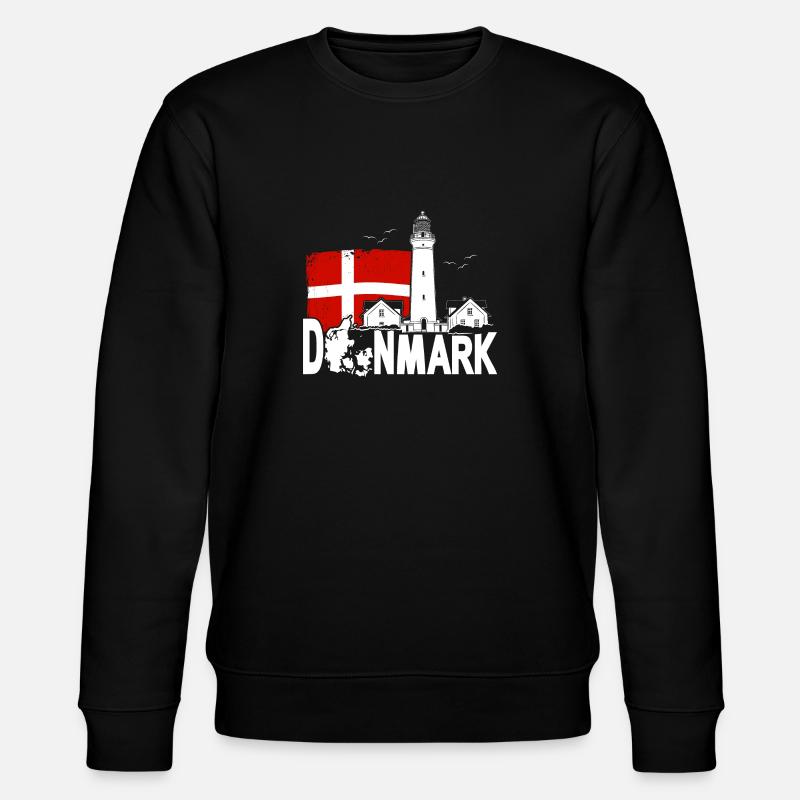 Dänemark Hirtshals Leuchtturm Urlaub - Stanley/Stella Unisex Bio-Sweatshirt CHANGER  - Schwarz