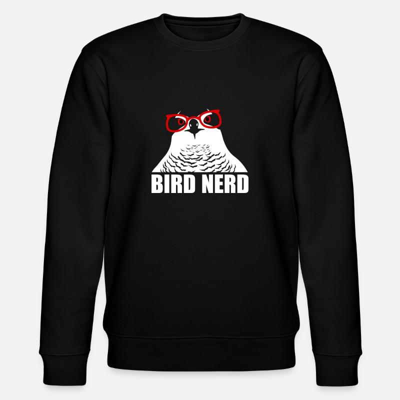 Bird Nerd Habicht - Stanley/Stella Unisex Bio-Sweatshirt CHANGER  - Schwarz