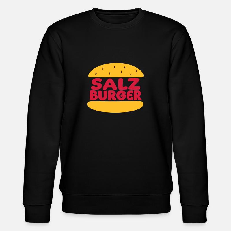 Salzburger - der beste Burger - Stanley/Stella Unisex Bio-Sweatshirt CHANGER  - Schwarz