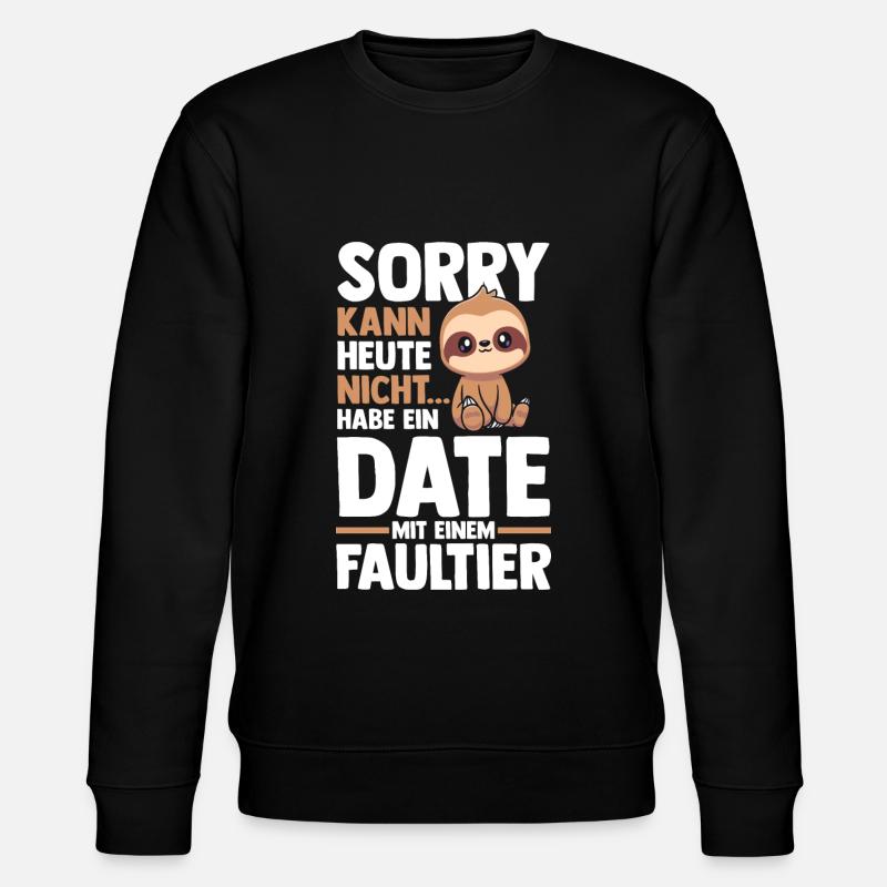 Faultier - Stanley/Stella Unisex Bio-Sweatshirt CHANGER  - Schwarz
