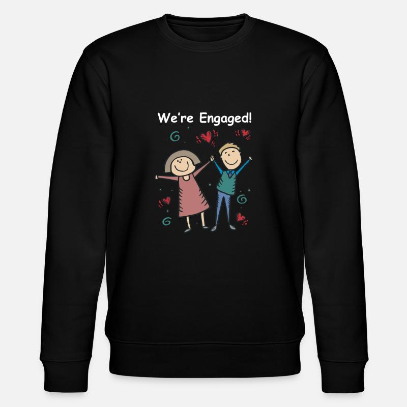 Wir sind verlobt - Stanley/Stella Unisex Bio-Sweatshirt CHANGER  - Schwarz