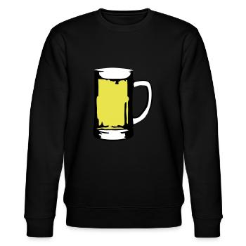 Bier - Stanley/Stella Unisex Bio-Sweatshirt CHANGER  - Schwarz - Vorne - Nik (191cm) & Marisol (170cm)