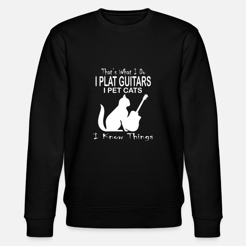 Cat Katze - Stanley/Stella Unisex Bio-Sweatshirt CHANGER  - Schwarz