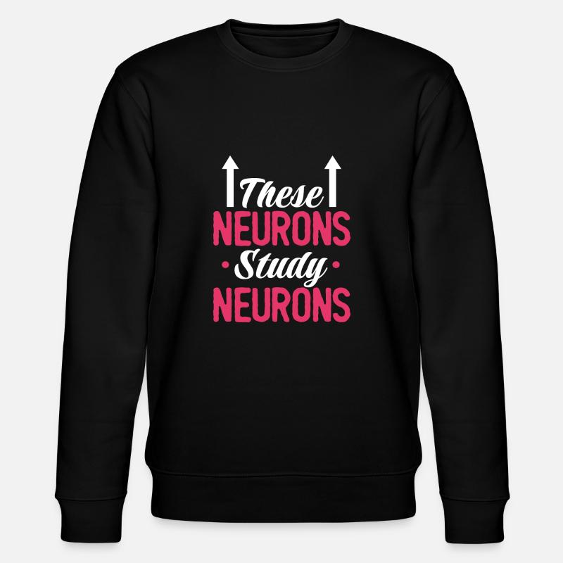 These Neurons Study Neurons - Stanley/Stella Unisex Bio-Sweatshirt CHANGER  - Schwarz