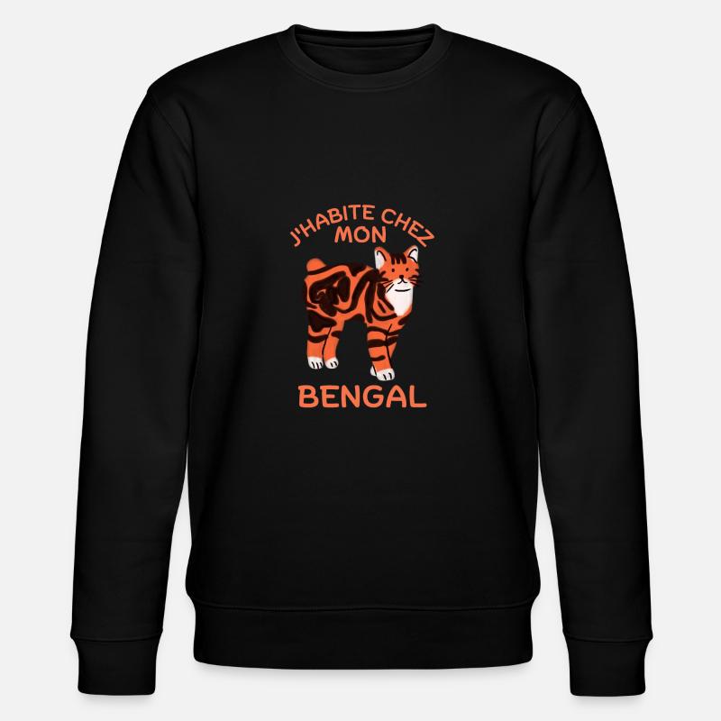 Chat bengal - Sweat bio CHANGER Stanley/Stella Unisexe - noir