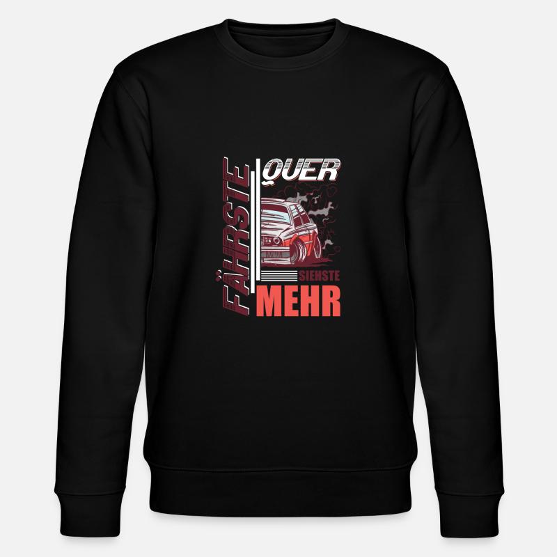 Fährste Quer siehste Mehr - Stanley/Stella Unisex Bio-Sweatshirt CHANGER  - Schwarz
