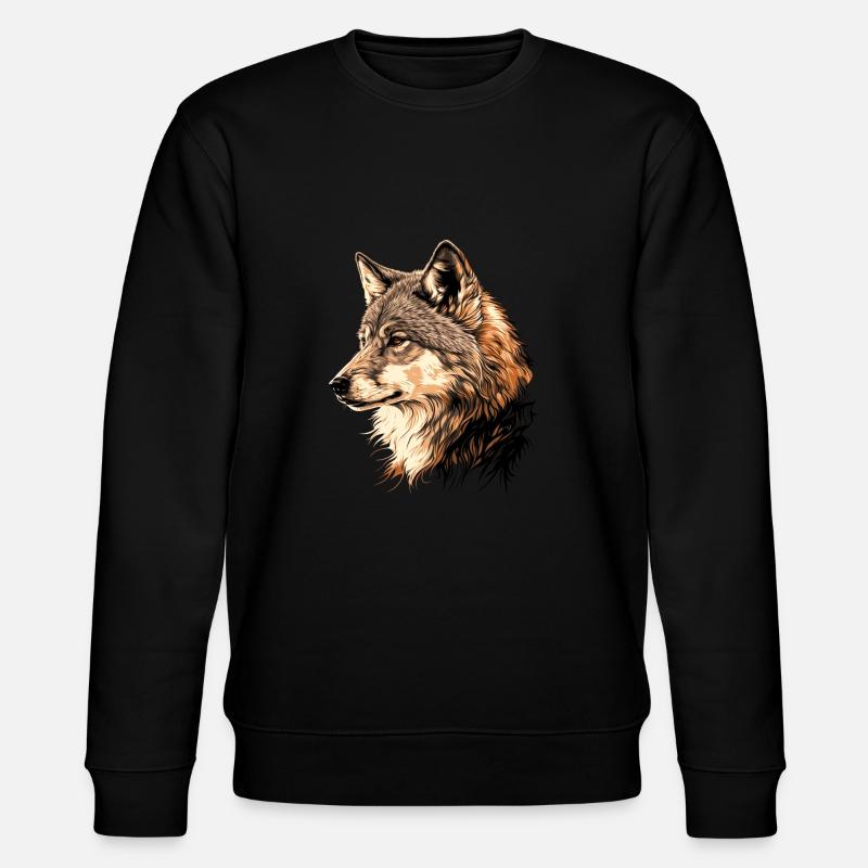 Wolf - Stanley/Stella Unisex Bio-Sweatshirt CHANGER  - Schwarz
