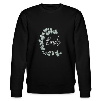 Eukalyptus Bride weiße Schrift - Stanley/Stella Unisex Bio-Sweatshirt CHANGER  - Schwarz - Vorne - Nik (191cm) & Marisol (170cm)