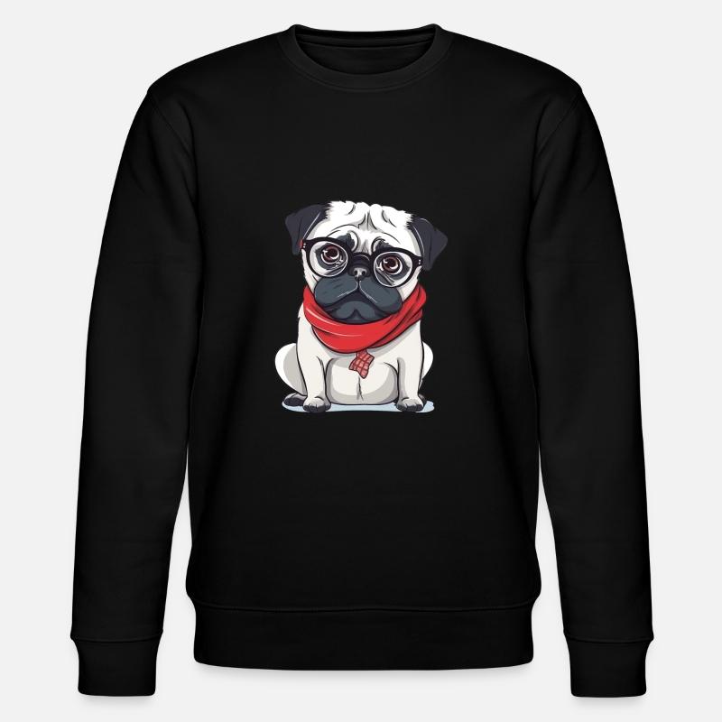 Mops - Stanley/Stella Unisex Bio-Sweatshirt CHANGER  - Schwarz
