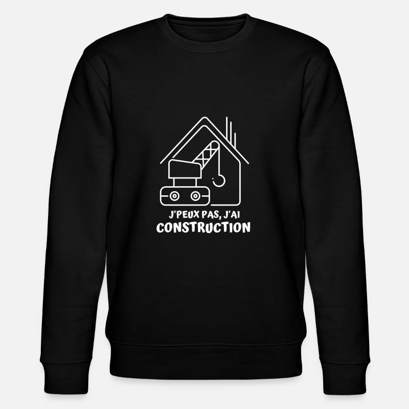 Construction chantier batiment 2 - Sweat bio CHANGER Stanley/Stella Unisexe - noir