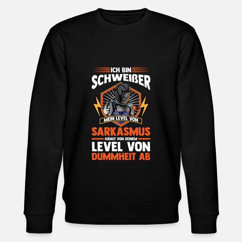 Schweißer Beruf Metallbauer Geschenk - Stanley/Stella Unisex Bio-Sweatshirt CHANGER - Schwarz
