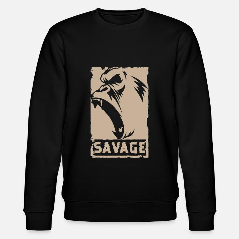 Jungle d'haltérophilie primate gorille - Sweat bio CHANGER Stanley/Stella Unisexe - noir