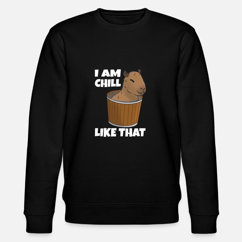 Capybara chill en seau - Sweat bio CHANGER Stanley/Stella Unisexe - noir