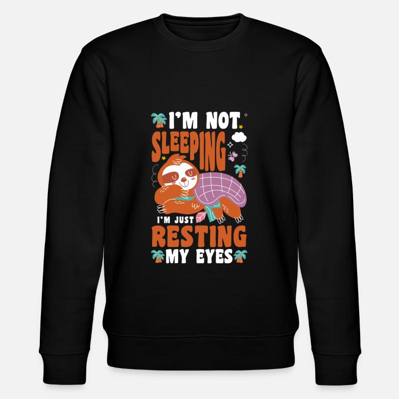 Schläfer Faul Ruhe - Stanley/Stella Unisex Bio-Sweatshirt CHANGER  - Schwarz