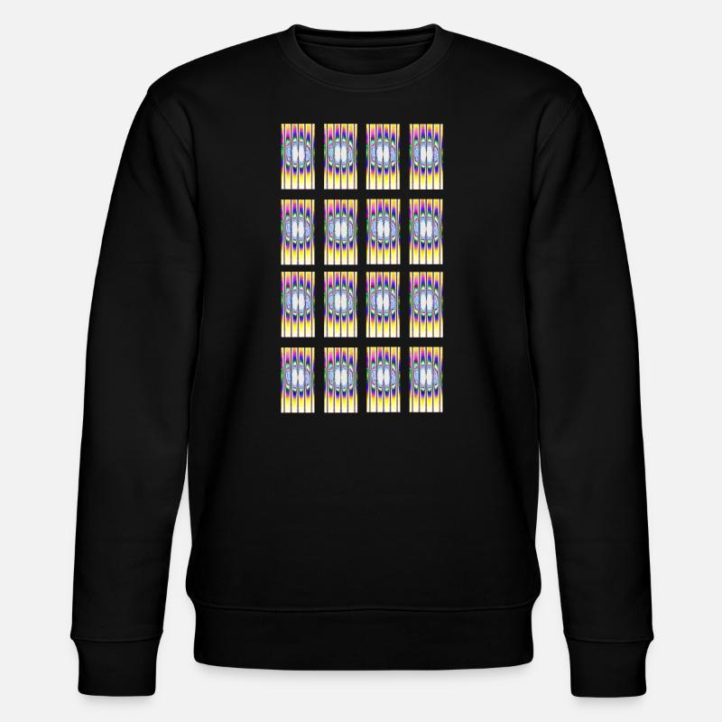 Hypnotisches Design Typ-1 - Stanley/Stella Unisex Bio-Sweatshirt CHANGER  - Schwarz