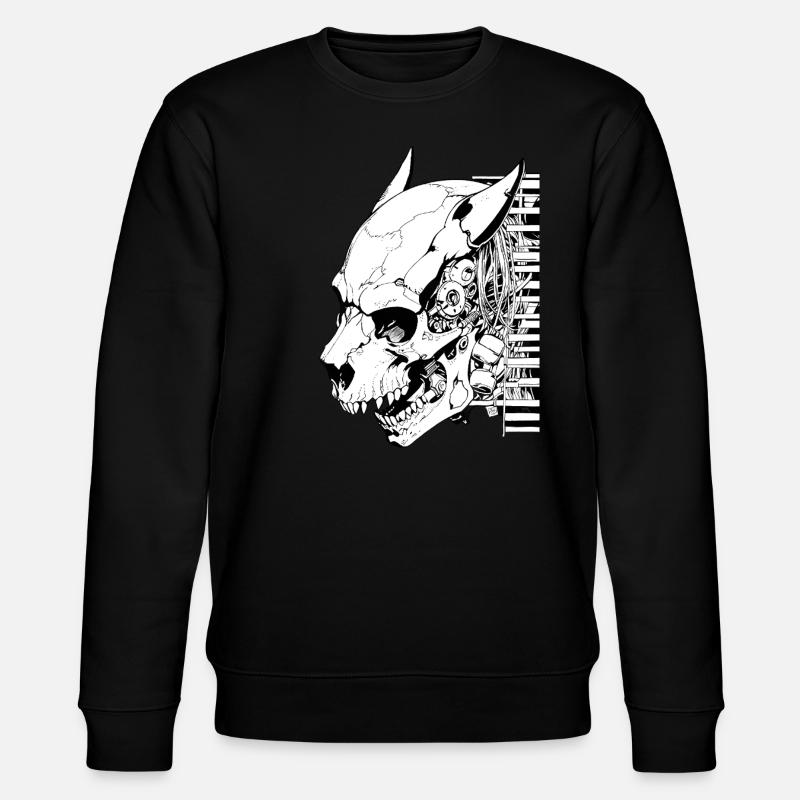 CyberCatSkull - Sweat bio CHANGER Stanley/Stella Unisexe - noir