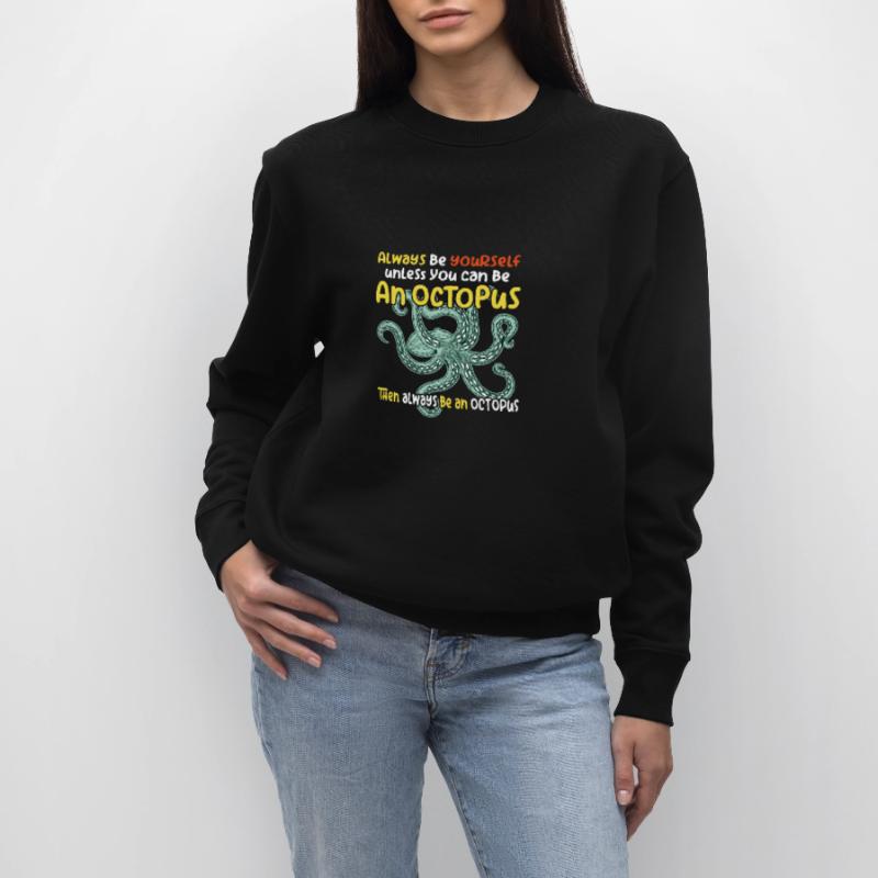 Sei Du selbst oder sei ein Oktopus. Großer Oktopus Stanley/Stella Unisex Bio-Sweatshirt CHANGER 