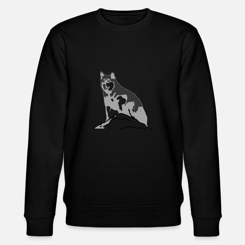 Alaskan Malamut Silhouette - Stanley/Stella Unisex Bio-Sweatshirt CHANGER  - Schwarz