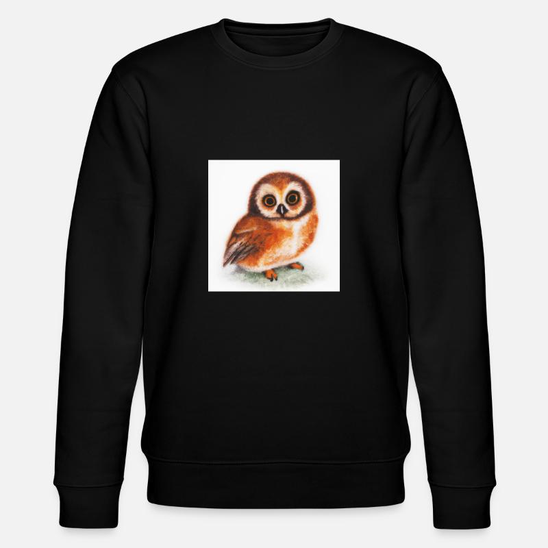 Aquarelle de hibou mignon - Sweat bio CHANGER Stanley/Stella Unisexe - noir